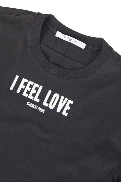 givenchy i feel love t shirt|GIVENCHY Paris I Feel Love Tshirt Black .